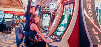 Slot game lobby showing game tiles with preview images